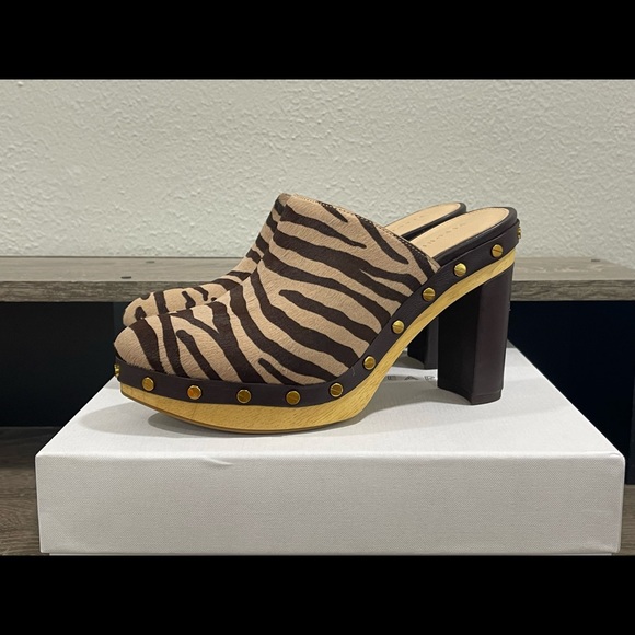 Veronica Beard | Shoes | Veronica Beard Womens Grita Genuine Calf Hair Mule  Clogs Brown Size 65 425 | Poshmark